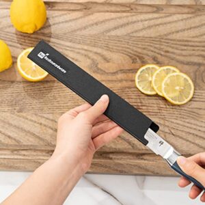 Restaurantware Sensei 8.5 x 1.4 Inch Knife Sleeve, 1 BPA-Free Knife Protector - Fits Fillet Knife, Felt Lining, Black Plastic Knife Blade Guard, Durable, Cut-Proof