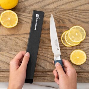 Restaurantware Sensei 8.5 x 1.4 Inch Knife Sleeve, 1 BPA-Free Knife Protector - Fits Fillet Knife, Felt Lining, Black Plastic Knife Blade Guard, Durable, Cut-Proof