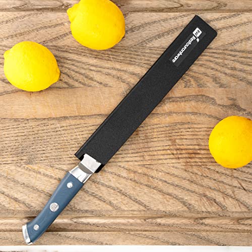 Restaurantware Sensei 8.5 x 1.4 Inch Knife Sleeve, 1 BPA-Free Knife Protector - Fits Fillet Knife, Felt Lining, Black Plastic Knife Blade Guard, Durable, Cut-Proof