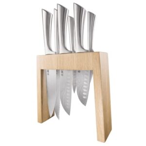 cuisine::pro® damashiro® 7 piece mizu knife block oak