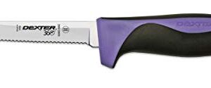 Dexter 5" Scalloped Utility Knife, Purple Handle