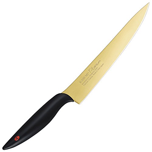 Chroma Kasumi Titanium Coated 7 3/4 Inch Carving Knife Kitcen Cutlery, 7 3/4", Multicolor