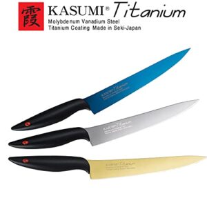 Chroma Kasumi Titanium Coated 7 3/4 Inch Carving Knife Kitcen Cutlery, 7 3/4", Multicolor