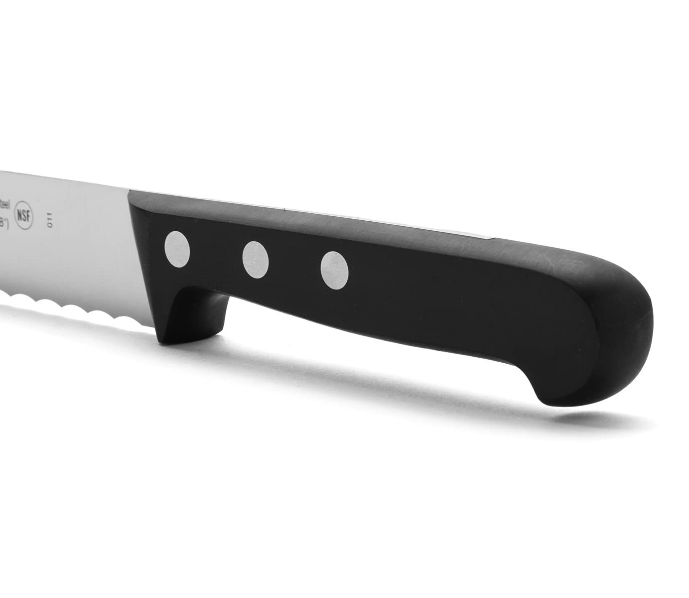 ARCOS Bread Knife 8 Inch Stainless Steel. Kitchen Serrated Knife with Ergonomic Polyoxymethylene Handle and 240mm Blade. Series Universal. Color Black