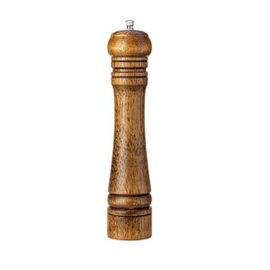 oak wooden pepper or salt mill with 10 inch tall with a adjustable ceramic rotor and easily refillable grinder pepper mill grinder ceramic adjustable coarseness grinder