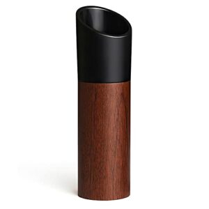 pepper grinder, wood pepper grinder pepper mill, yfwood manual salt grinder adjustable refillable wooden pepper mill salt - gift（black -1 piece）