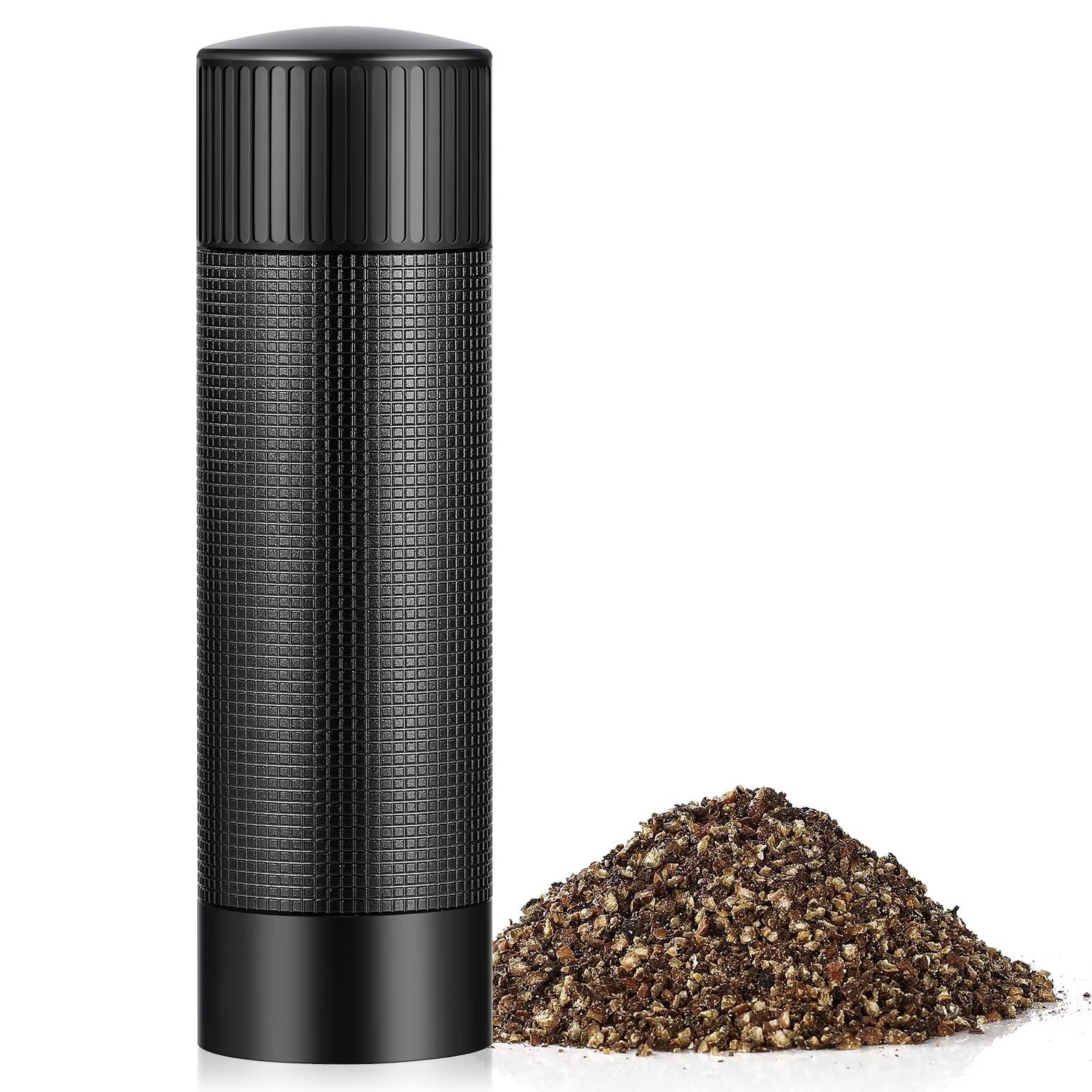 Premium Pepper Grinder Heavy Duty Aluminum Made Manual Pepper Mill with More Pepper Output Less Cranking Pepper Mills Set