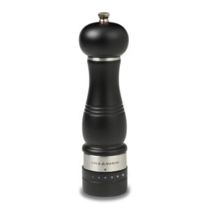 cole & mason ardingly wood pepper grinder - wooden mill includes gourmet precision mechanism and premium peppercorns, dark brown