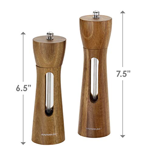 Rachael Ray Tools and Gadgets 2-Piece Acacia Salt and Pepper Grinder Set