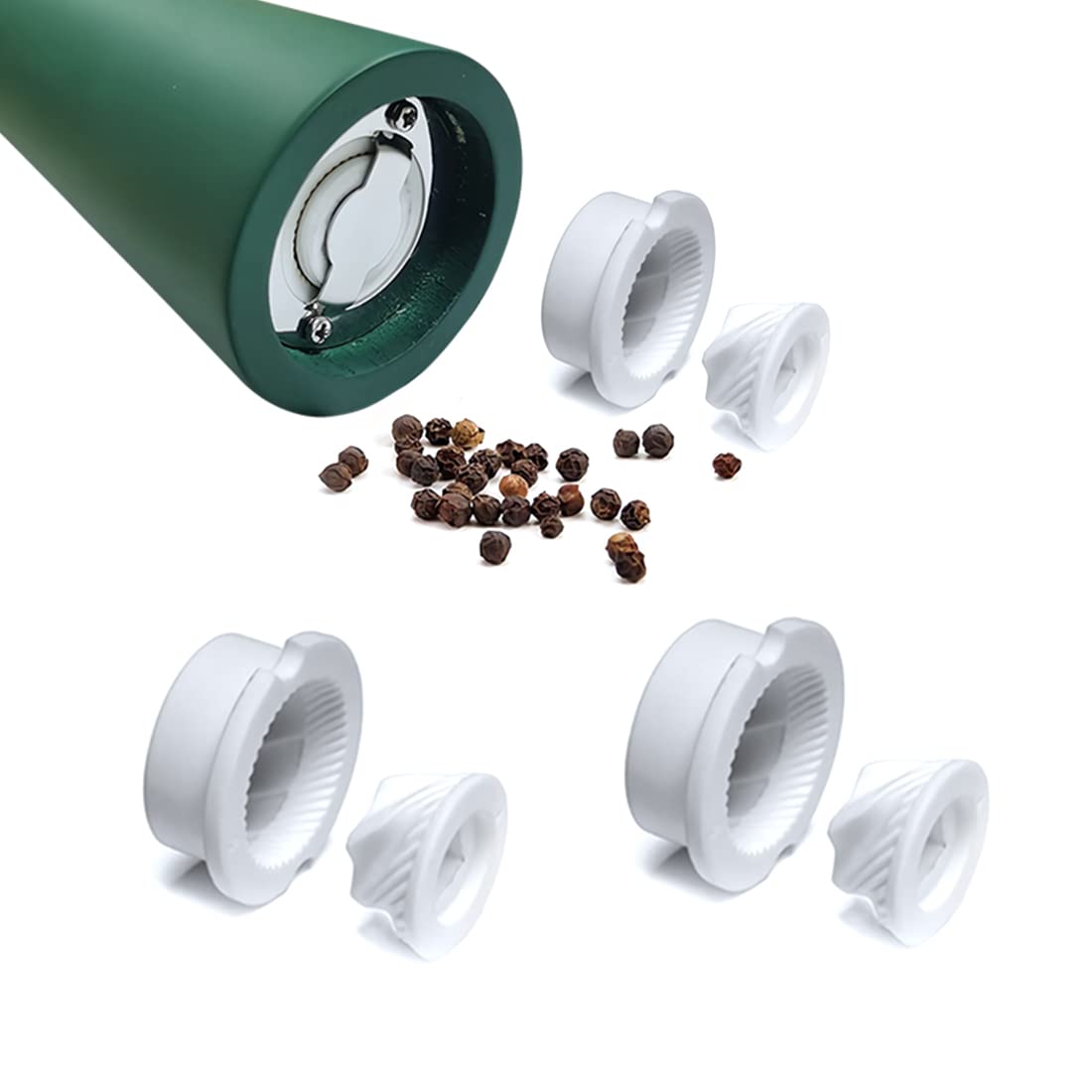 ROLMZJX Salt and Pepper Grinder Ceramic Grinder Core Pepper Mill Accessories （3Pcs）