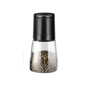 zeeda salt and pepper grinder adjustable ceramic sea salt grinder & pepper grinder glass salt and pepper shakers pepper mill & salt mill (black)