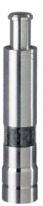 fletchers' mill stainless-steel pump and grind pepper mill, sts06pm01, modern thumb button grinder, one-handed operation, perfect for restaurant staff