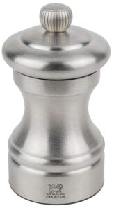 peugeot bistro chef pepper mill, 10cm/4", stainless steel