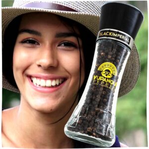 black imperial award-winning organic black pepper grinder manual 3.5oz best black peppercorn grinder for kitchen - organic pepper mill grinder