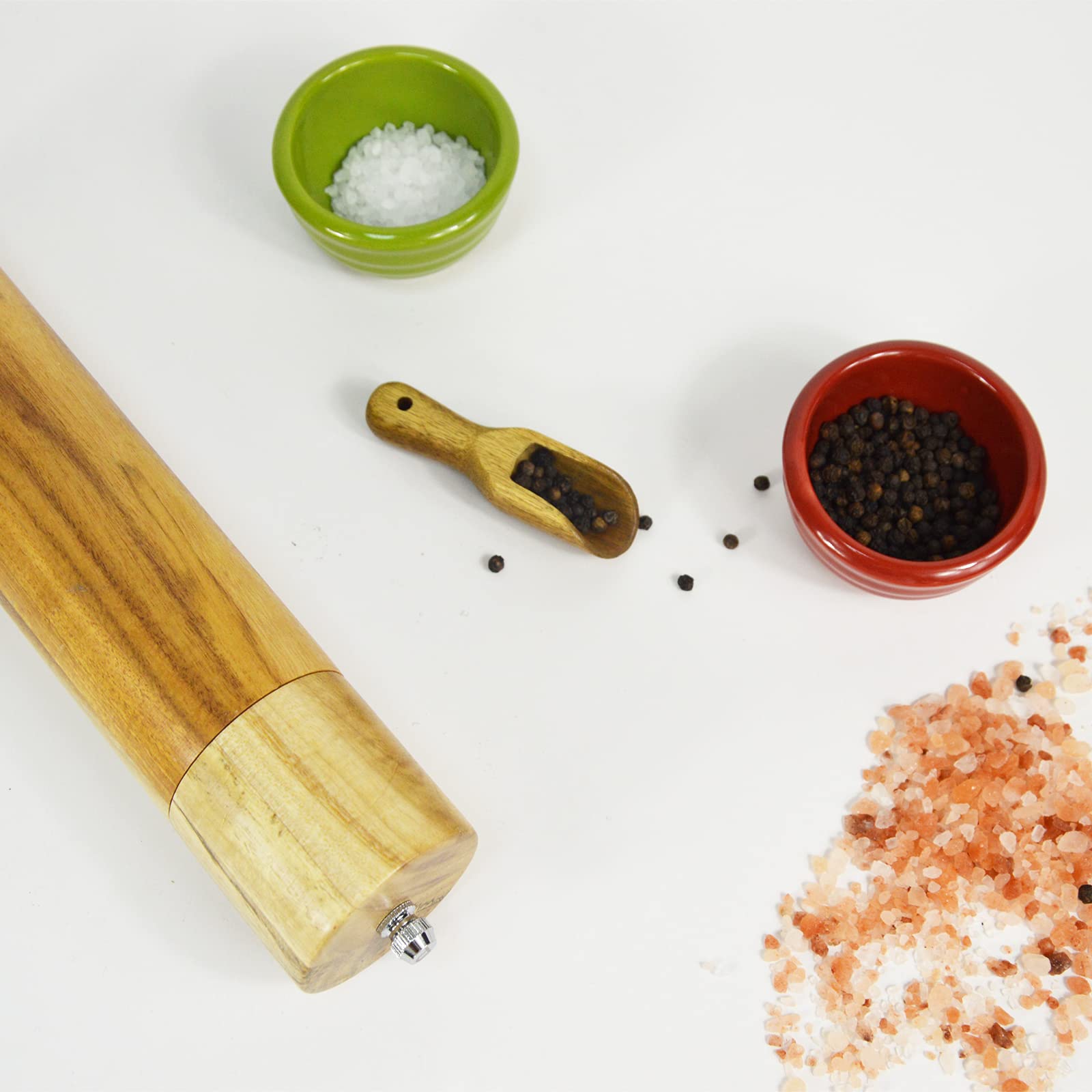 Kasaromi Salt and Pepper Mill -10.5 inch Wooden Salt and Pepper Mill