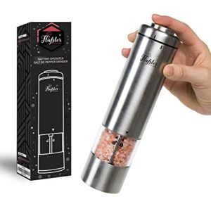 electric pepper grinder - simplify your cooking with pack of 1 battery operated mill with light