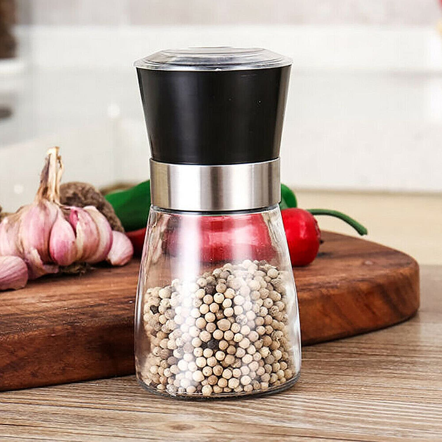 Salt and Pepper Grinder - Ceramic Salt and Pepper Grinder for Salt and Pepper Shakers Kitchen Grinder Grinder Ceramic and Copper Hand Grinder for Kitchen