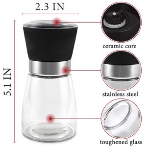 Salt and Pepper Grinder - Ceramic Salt and Pepper Grinder for Salt and Pepper Shakers Kitchen Grinder Grinder Ceramic and Copper Hand Grinder for Kitchen