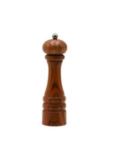 bisetti imperia 9 inch olive wood pepper mill with adjustable grinder
