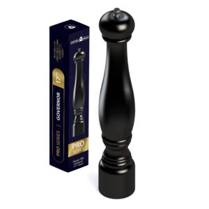 capitol mills 17 inch large pepper mill - refillable - adjustable grind - precision carbon steel mechanism