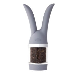 kamenstein easy grip half fill pepper grinder, 8-inch, gray
