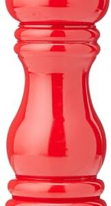 MasterClass Pepper Mill or Salt Grinder with Interchangeable Cap, Plastic, Red,