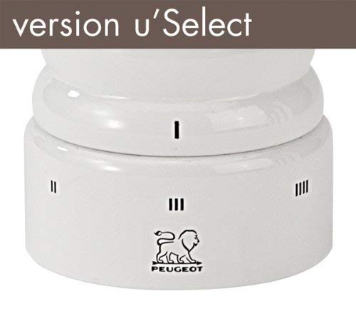 Peugeot Paris U'Select 5-Inch Pepper & Salt Mill Set, Black & White Lacquer