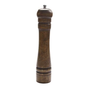 salt pepper mill solid oaken wood pepper grinder strong adjustable ceramic grinder (1 piece) (large)