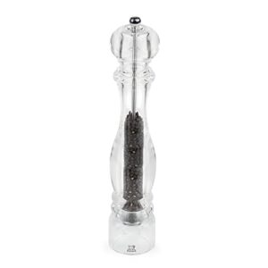 peugeot - nancy manual pepper mill - transparent adjustable grinder - acrylic, clear, 15 inches