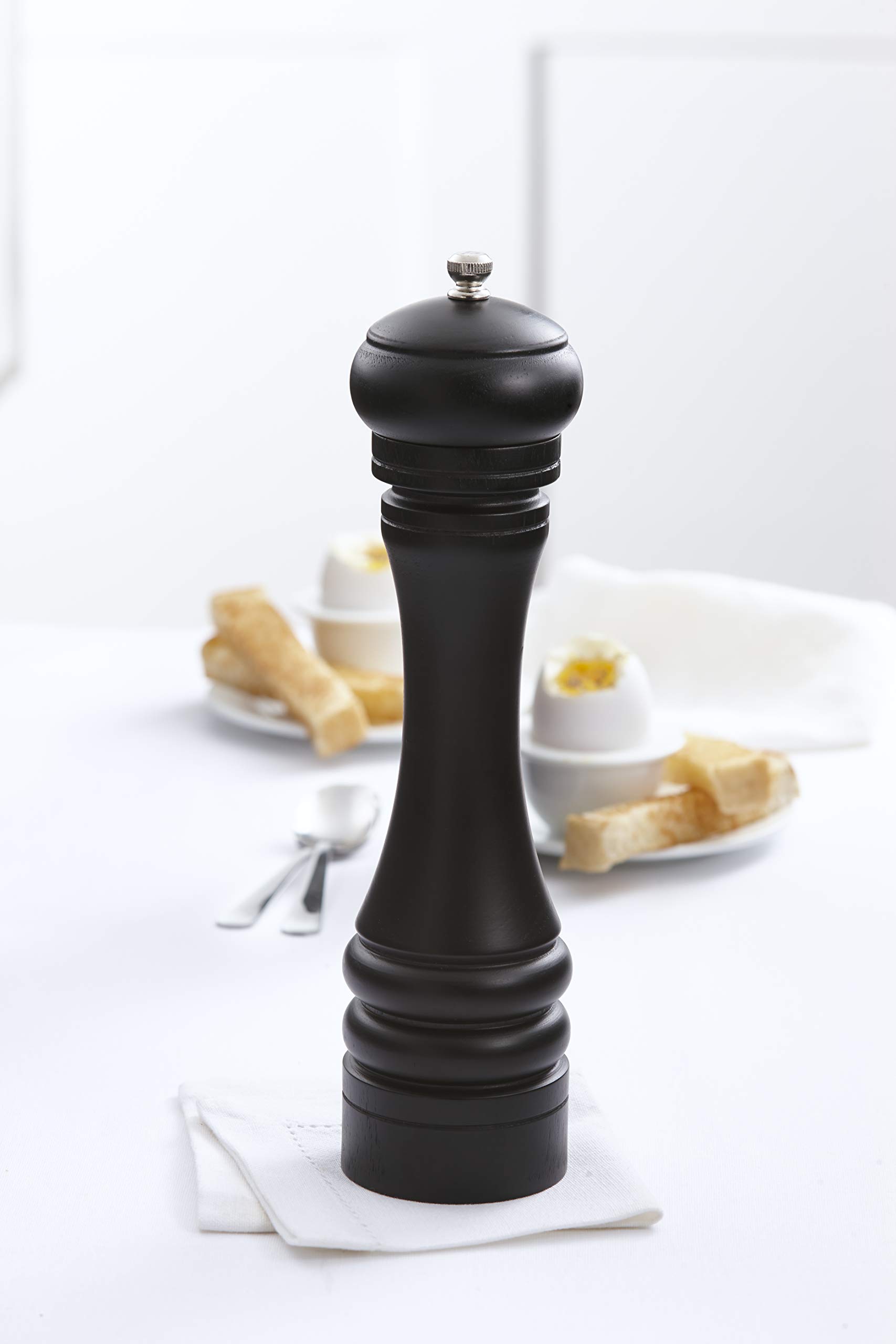 Trudeau Black Seville Pepper Mill Wood, "10"