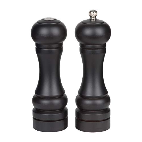 Trudeau Seville Espresso Wood 6 Inch Pepper Mill and Salt Shaker Set