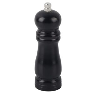 wood pepper grinder pepper mill, 6 inch durable manual pepper mill with adjustable upper knob, ergonomic pepper mill for home kitchens, restaurants, hotels