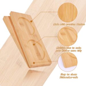 GORGECRAFT Salt and Pepper Mill Tray Wood Pepper Grinding Trays Bamboo Condiment Tea Serving Tray for Home Kitchen Coffee Bar