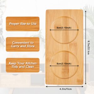 GORGECRAFT Salt and Pepper Mill Tray Wood Pepper Grinding Trays Bamboo Condiment Tea Serving Tray for Home Kitchen Coffee Bar