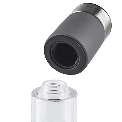 Cole & Mason H321801 Regent Pepper Mill, Precision+ Stemless, Concrete/Stainless Steel/Acrylic, 180 mm, Single, Includes 1 x Pepper Grinder