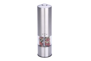 miu france stainless steel battery-operated peppermill with led light