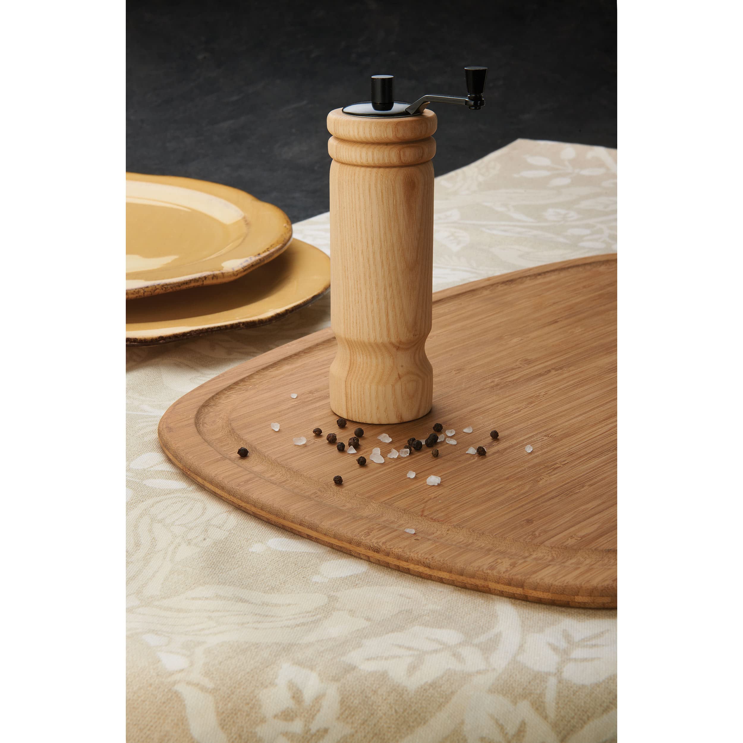 WoodRiver Project Kit - Ceramic Hand Crank Salt or Pepper Mill Grinder Mechanism Kit - Black Enamel