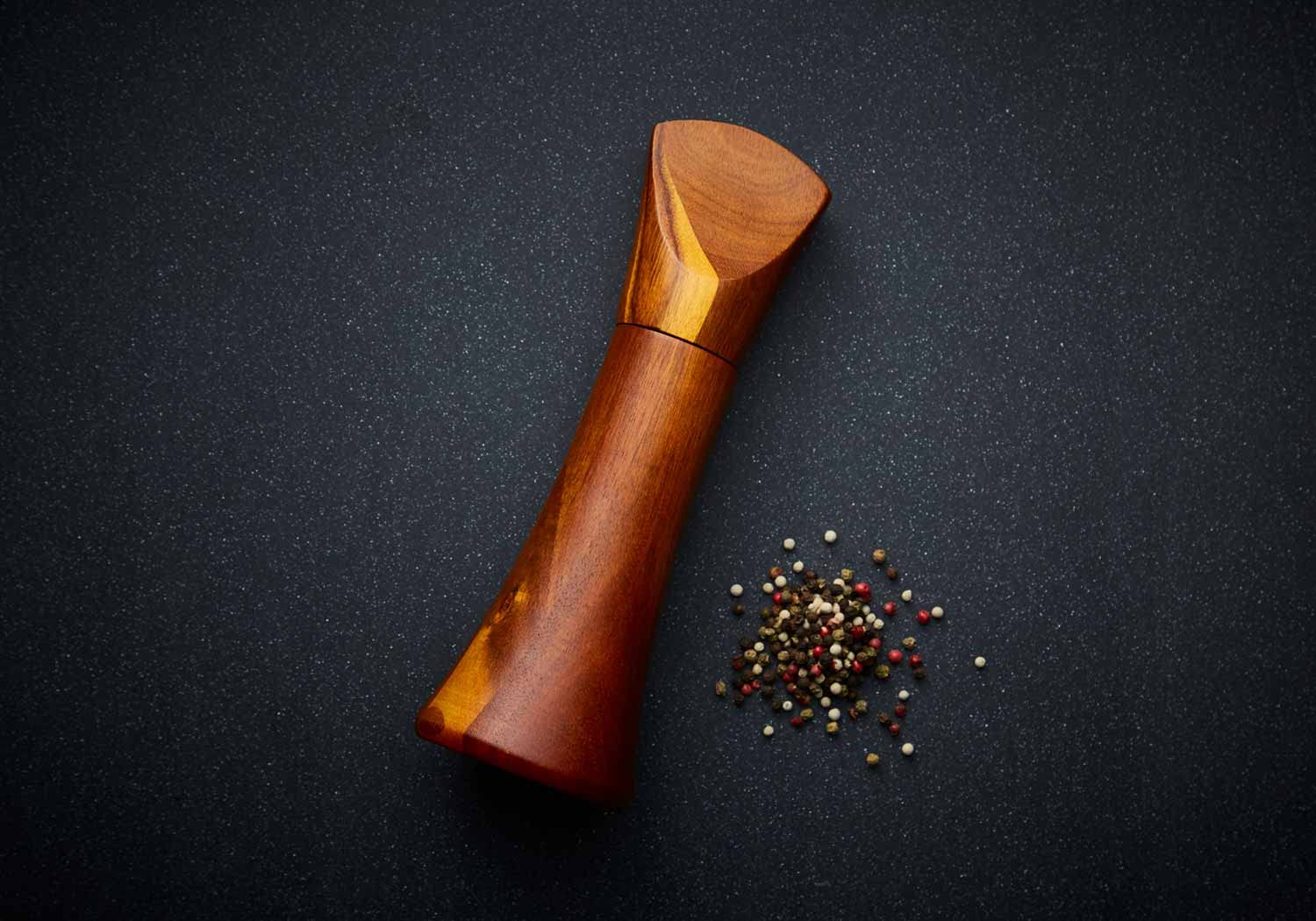 Nambe Contour Pepper Mill, 9.5-Inch