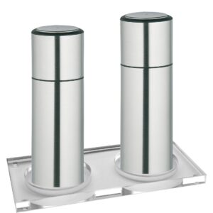 Stand / Tray for Pepper- & Salt Mill Set, Acrylic Glass (without Mills!)