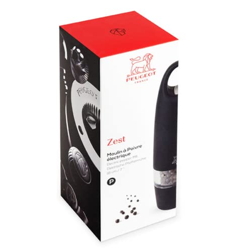 Peugeot Zest Pepper Mill, 7.09in, Black