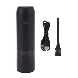 Electric Pepper Grinder, Lasting Rechargeable Electric Pepper Mill Heavy Duty Vanilla Salt Sea Salt (Black)