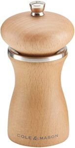 cole & mason sherwood sand pepper mill, wood light brown, 120 mm