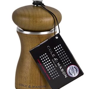 Cole & Mason Sherwood Sand Pepper Mill, Wood Light Brown, 120 mm