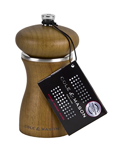 Cole & Mason Sherwood Sand Pepper Mill, Wood Light Brown, 120 mm