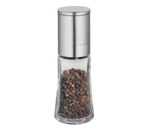 cilio bari glass and stainless steel spice and pepper mill, 5.5-inch