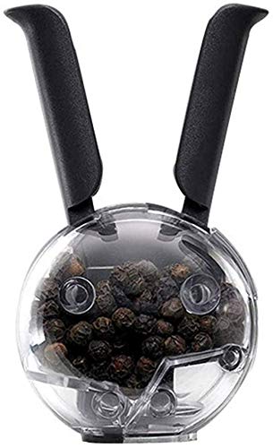 Salt and Pepper Grinder Manual Spice Grinder Multifunctional Kitchen Tools Black Rabbit Ears Design Abrader,Not Mini