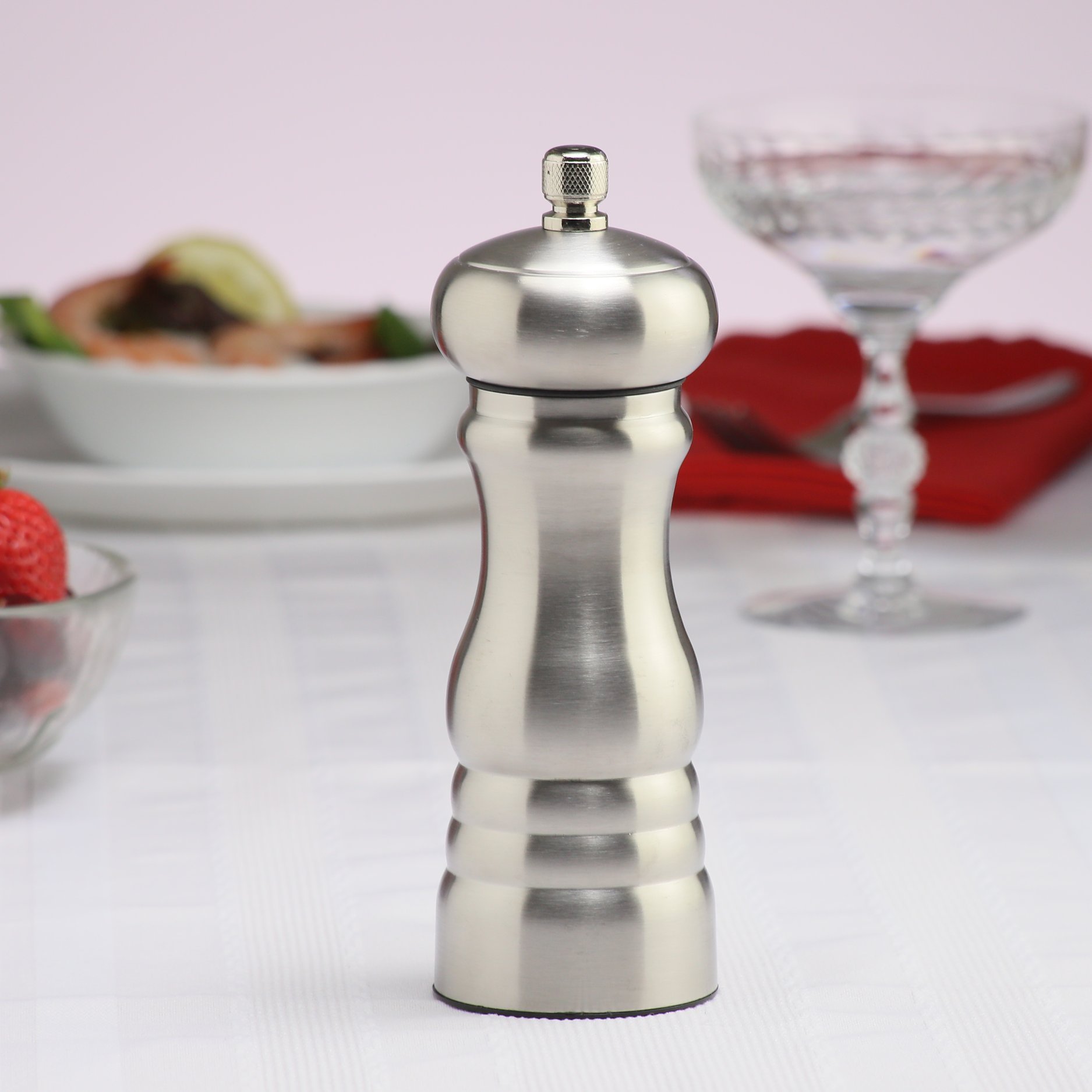 Chef Specialties 6.6 Inch Prentiss Pepper Mill, 6.6", Stainless