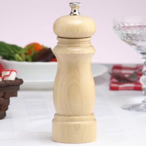 Chef Specialties 6 Inch Salem Pepper Mill - Natural - Made in USA