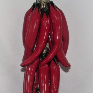 Generic Ceramic Talavera Red Chile Pepper - 15 in Red Chiles - Beautiful Mexican Handmade - Individually Unique - Red Chili Pepper Decorations - Pepper String - Red Chili Décor