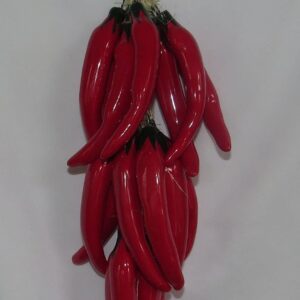 Generic Ceramic Talavera Red Chile Pepper - 15 in Red Chiles - Beautiful Mexican Handmade - Individually Unique - Red Chili Pepper Decorations - Pepper String - Red Chili Décor